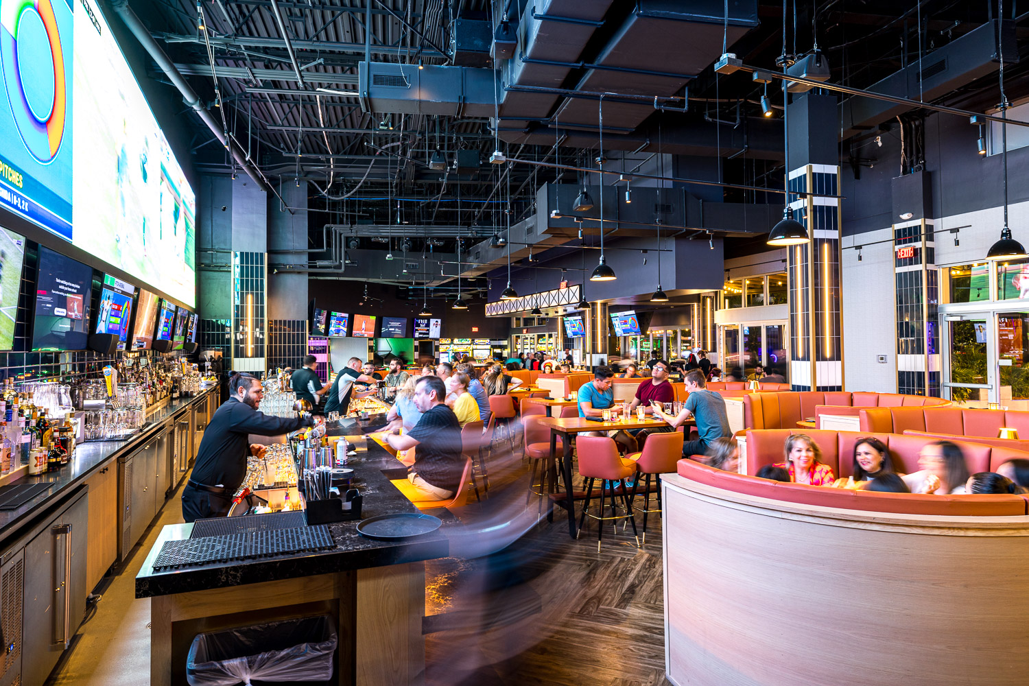 Guests enjoying sports watch at Vivo! Miami, FL.