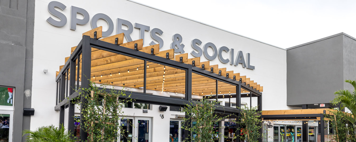 Image of Sports & Social Miami from outside.