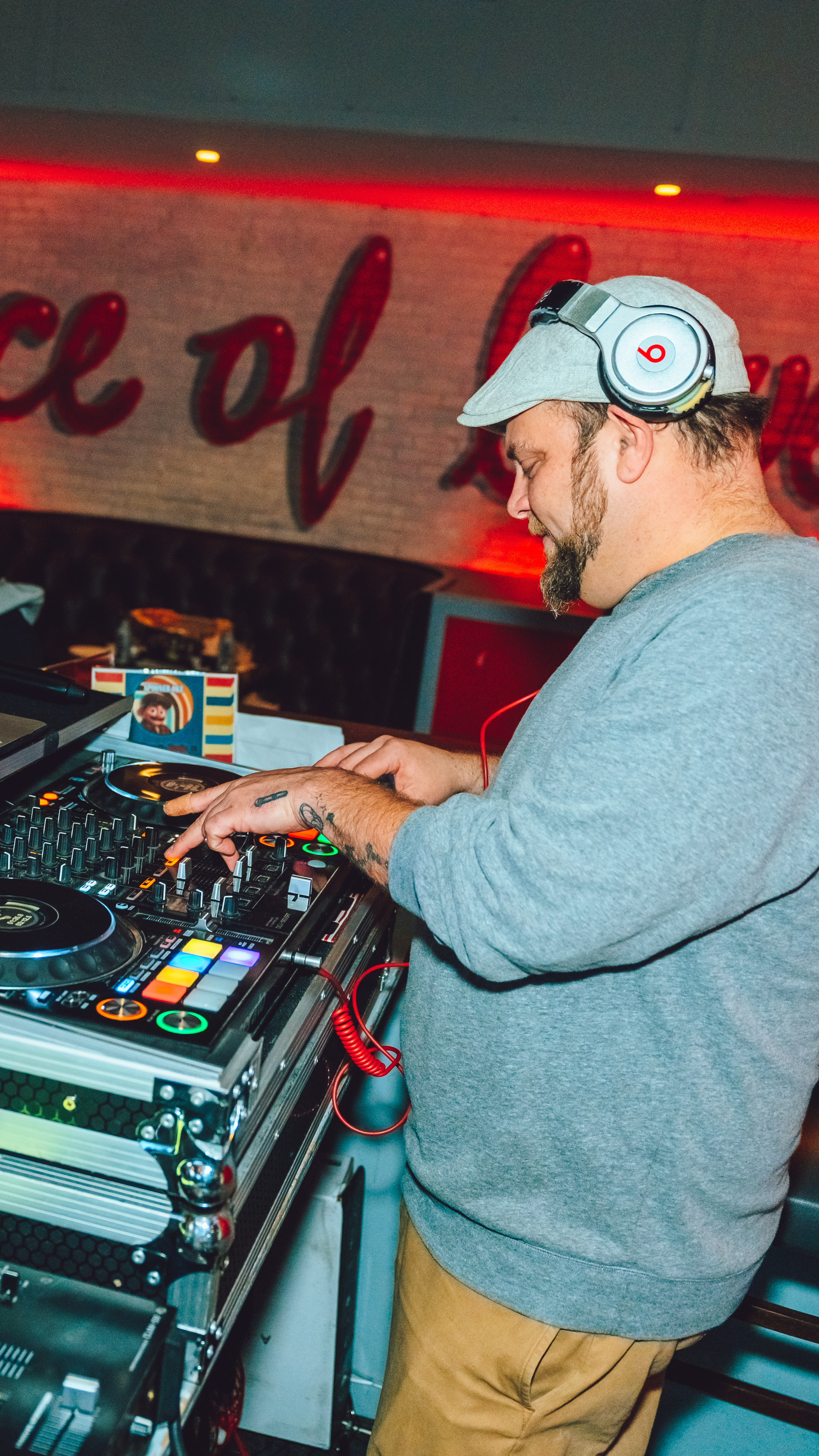 DJ Jay Bird playing at Pizza Bar.