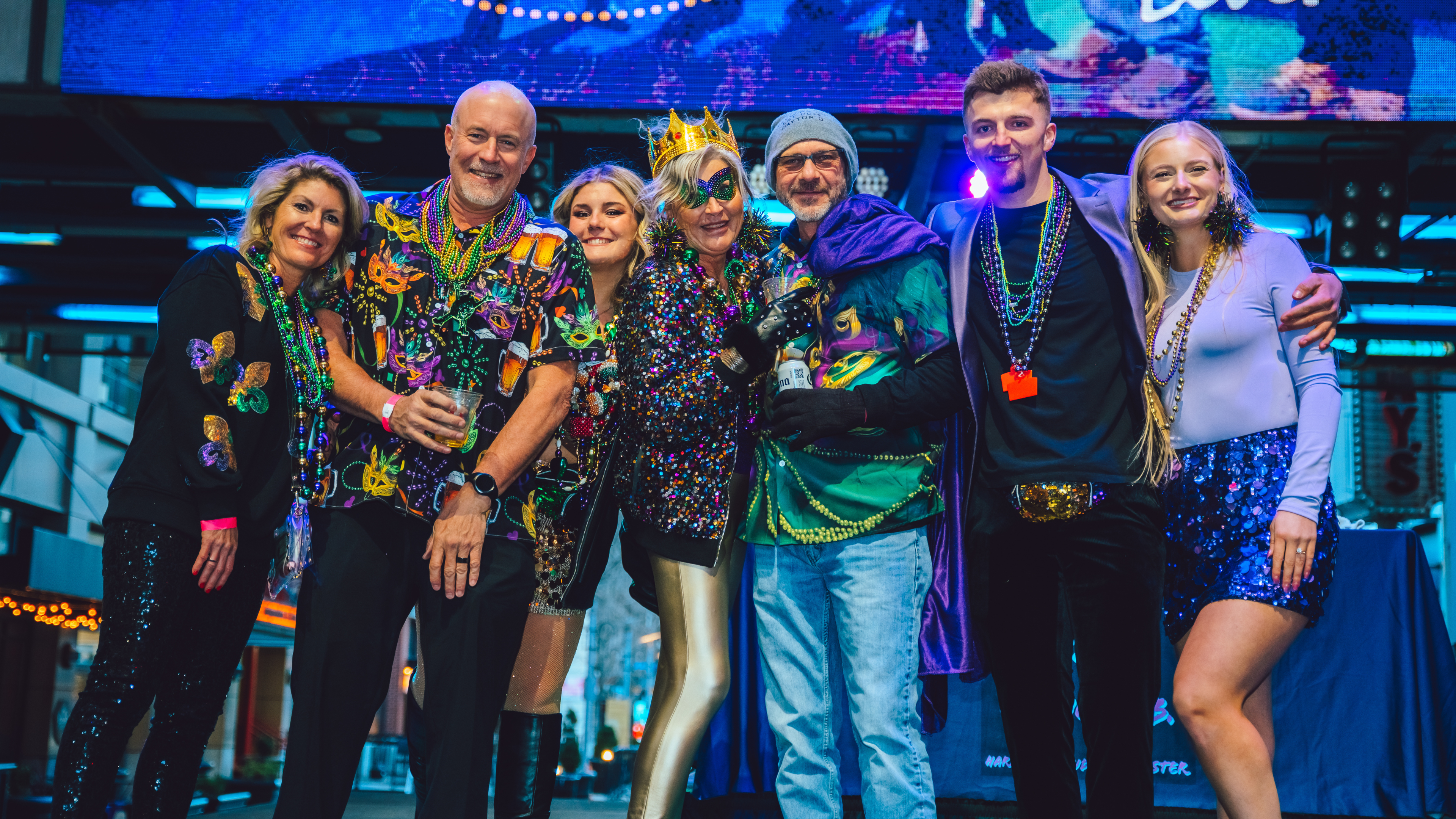 King/Queen of Mardi Gras contestants.