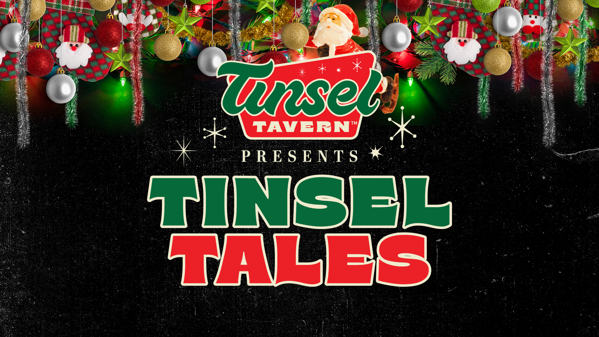 Graphic for Tinsel Tales event.