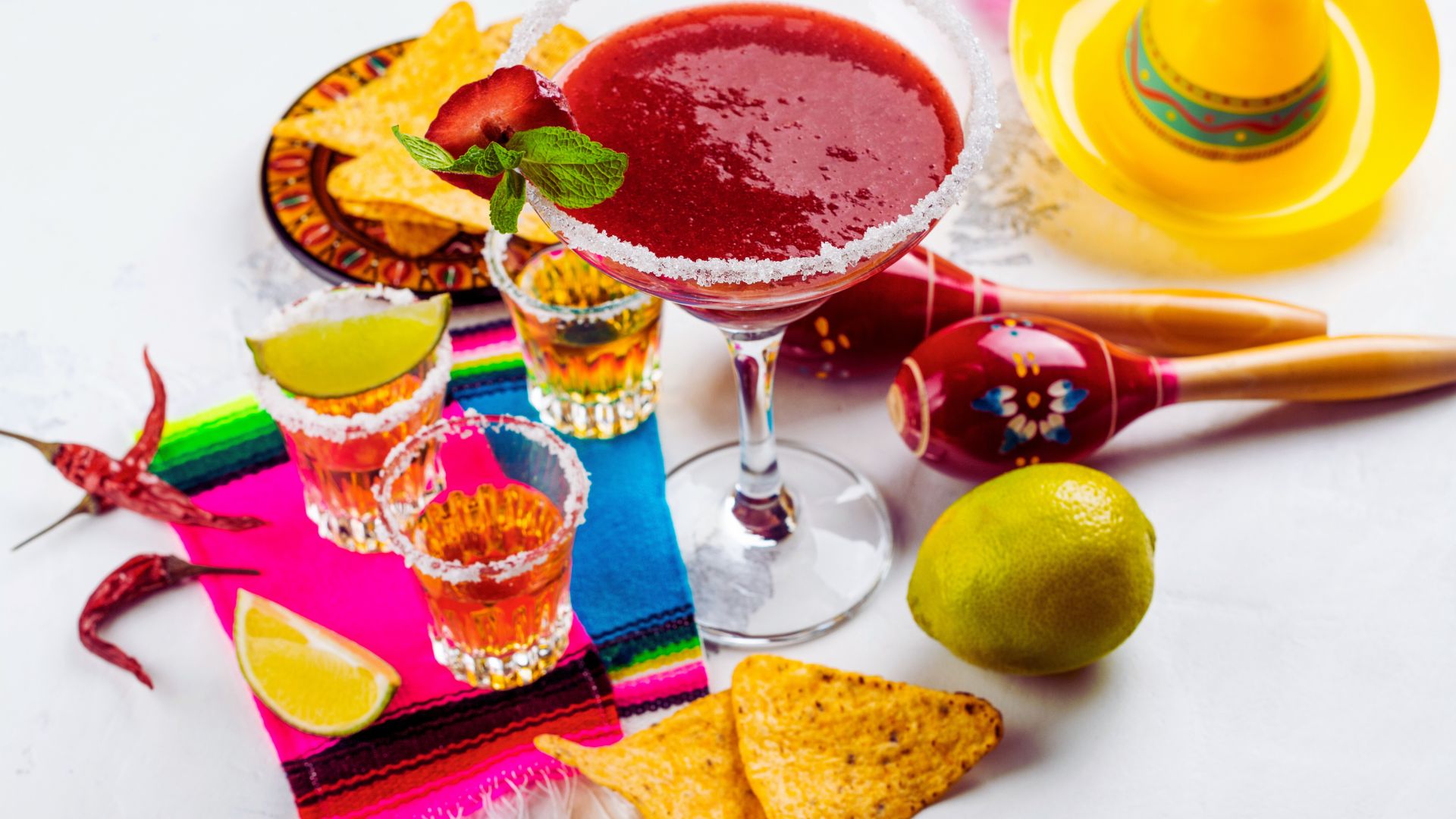 Cinco De Mayo drinks and chips