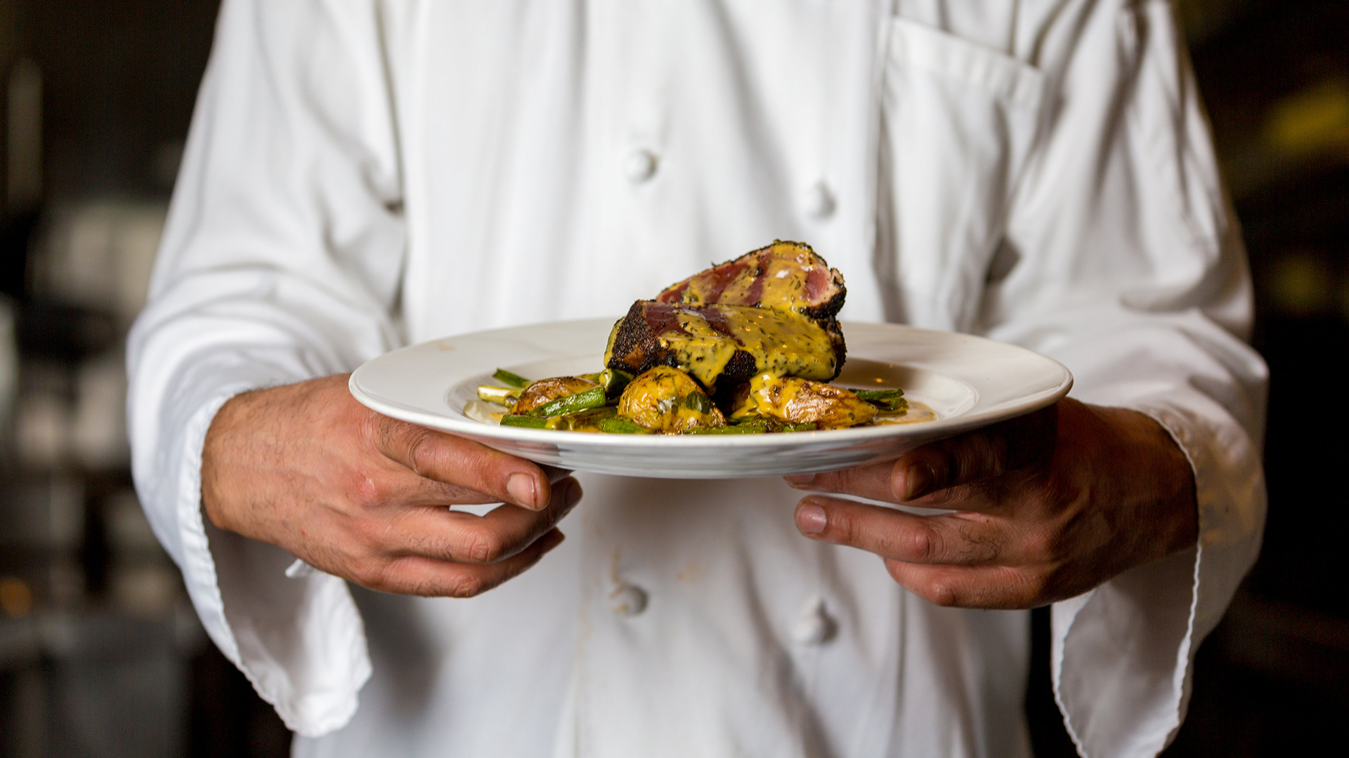 Bristol - Chef holding dish