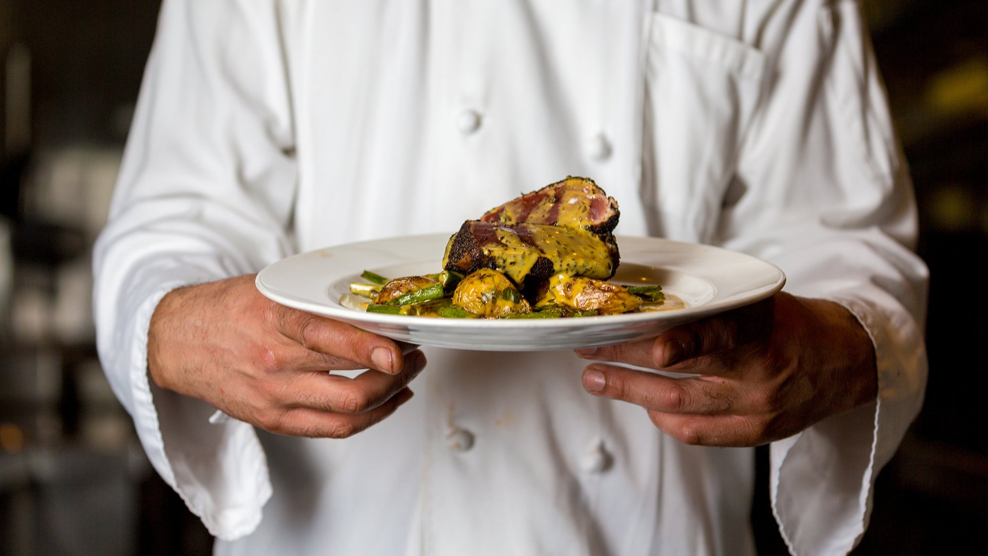 Bristol - Chef holding dish