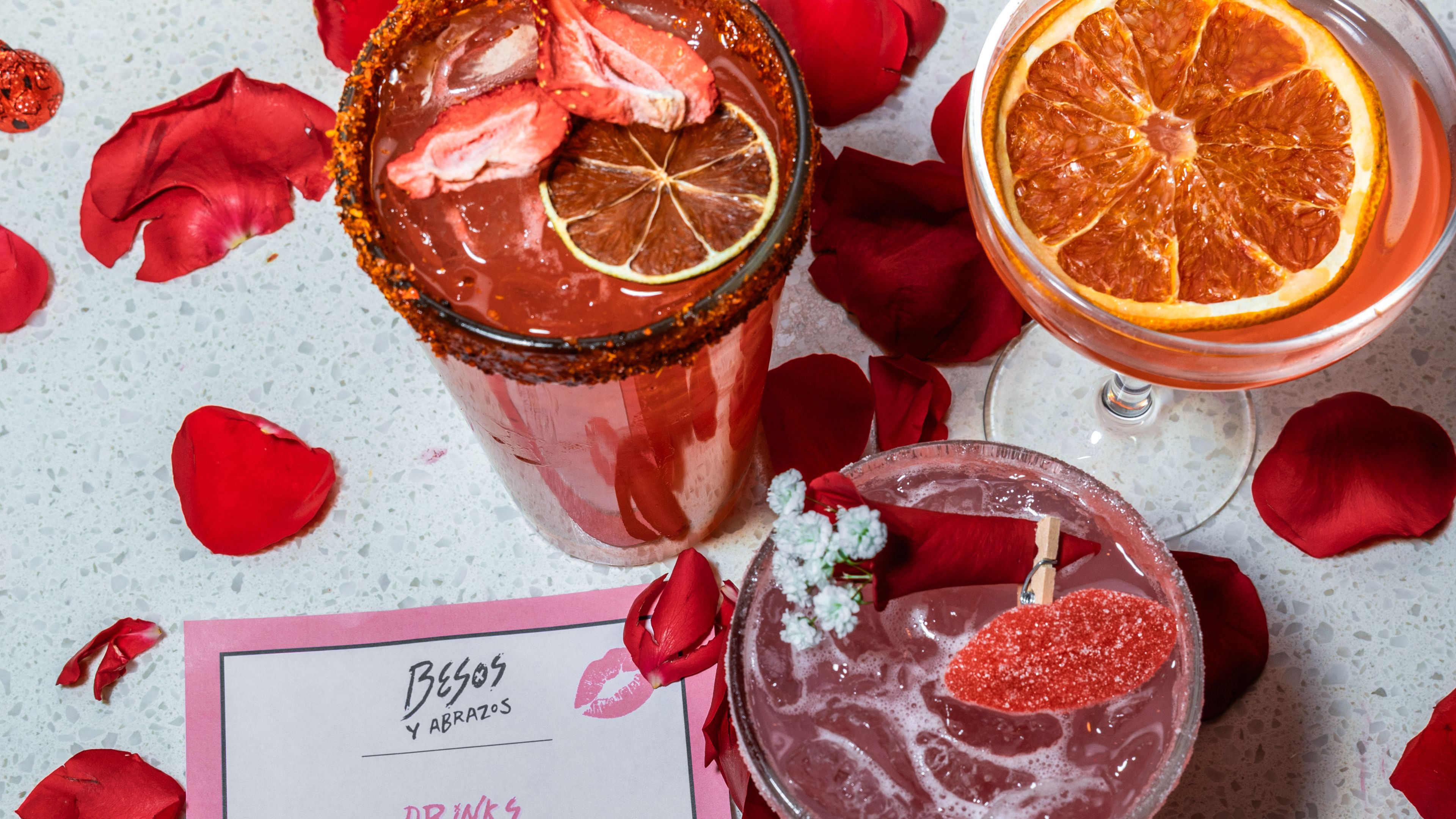 Valentine's Themed Cocktails at Besos