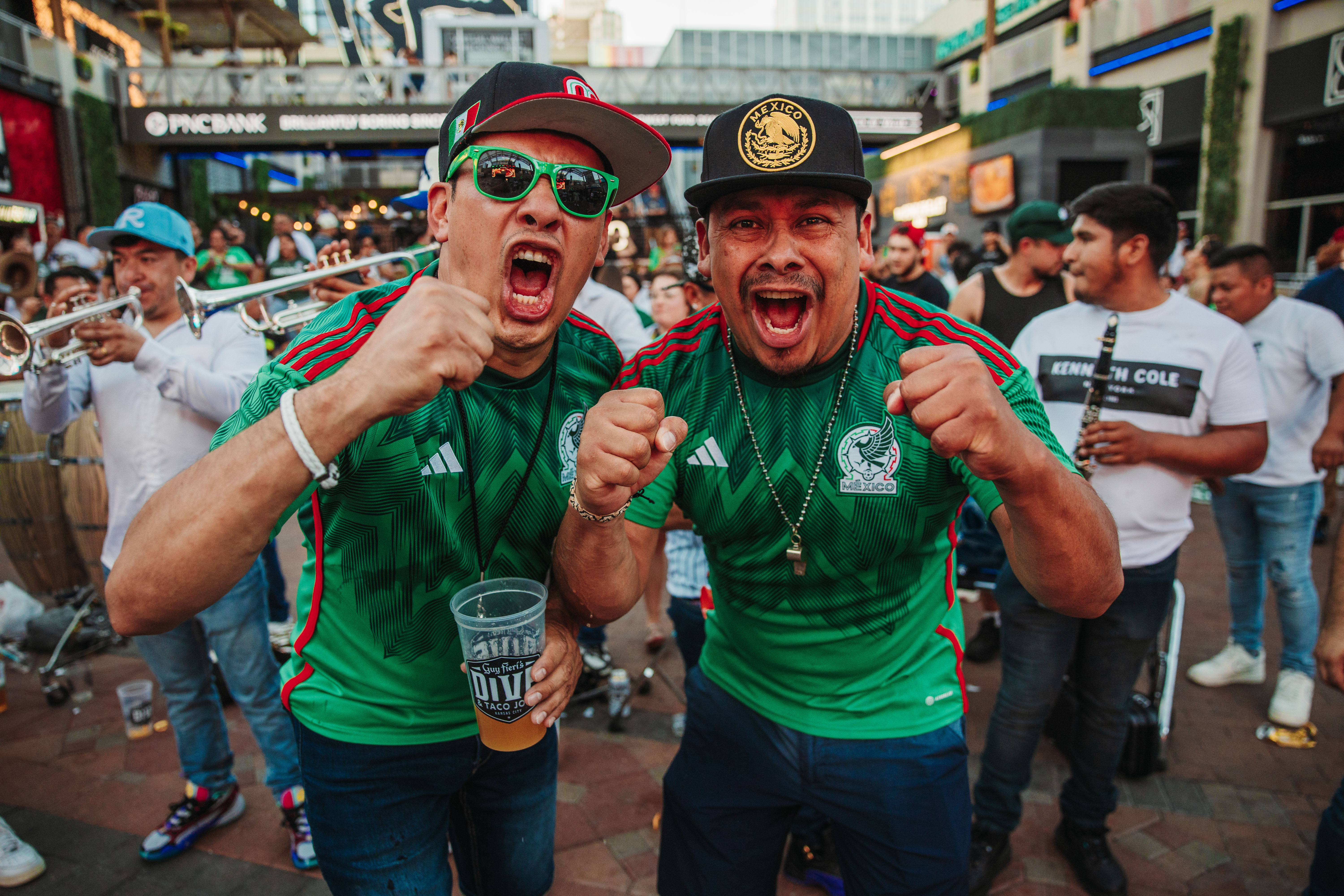 Mexico Soccer Fans at World Cup Watch Party at KC Live in the Power and Light District
