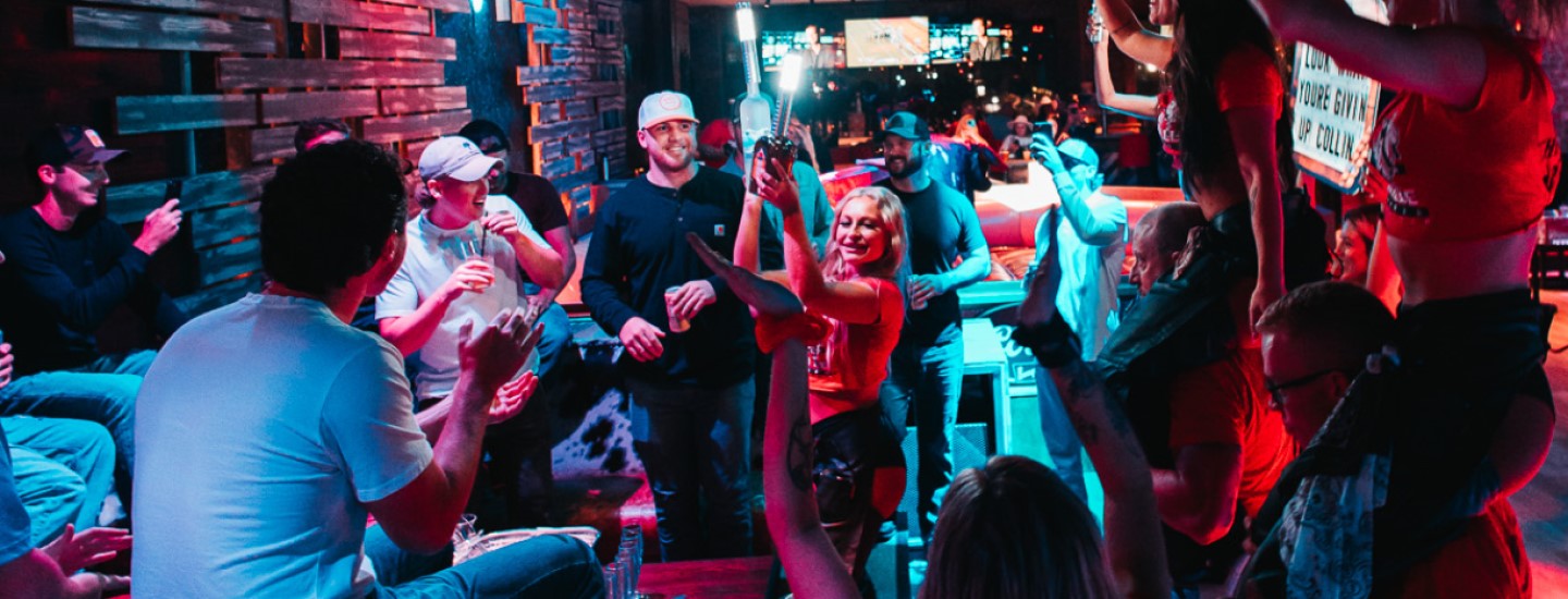 PBR Cowboy Bar bottle service for private party.