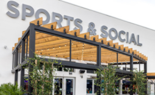 Sports & Social exterior sign.