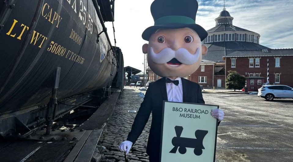 Mr. Monopoly at B&O Railroad Museum.