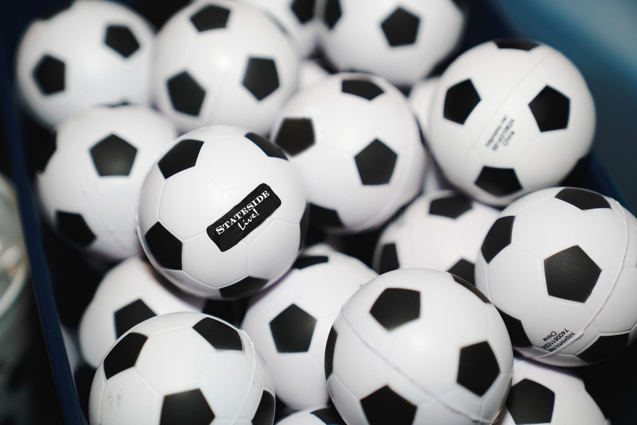 Mini promotional soccer balls.
