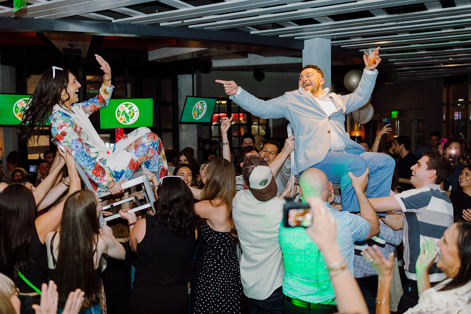 Wedding Guests Celebrating 