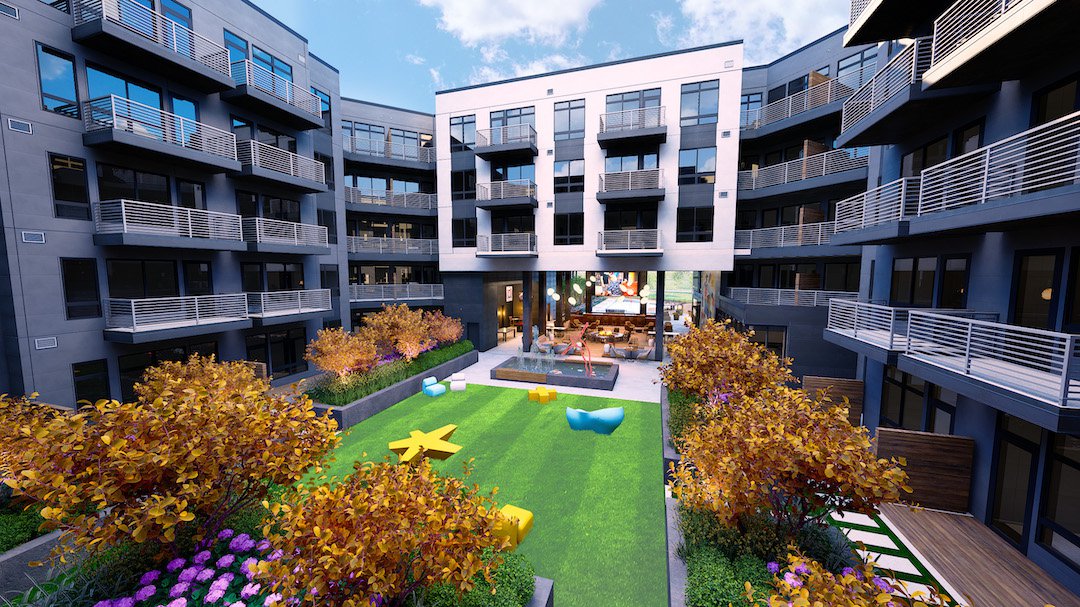 One Rangers Way Arlington Outdoor Courtyard