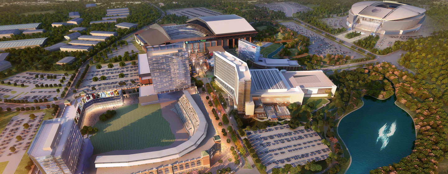 Arlington Entertainment District Aerial