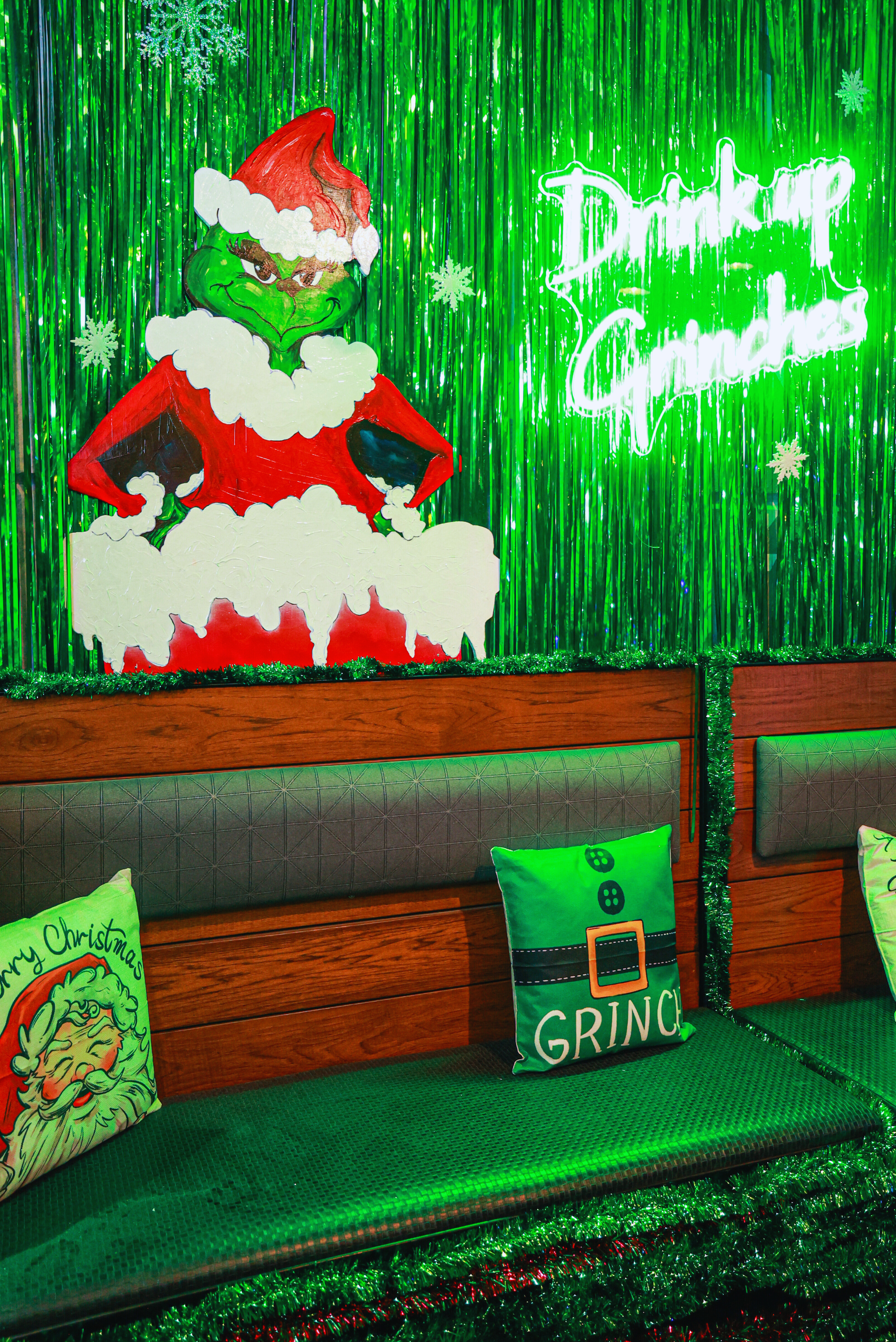Drink Up Grinches Photo Op at Miracle on Waterside Drive