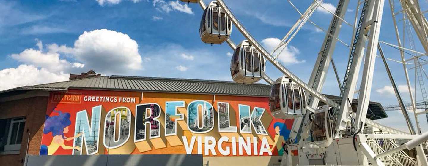 View of Ferris Wheel outside.