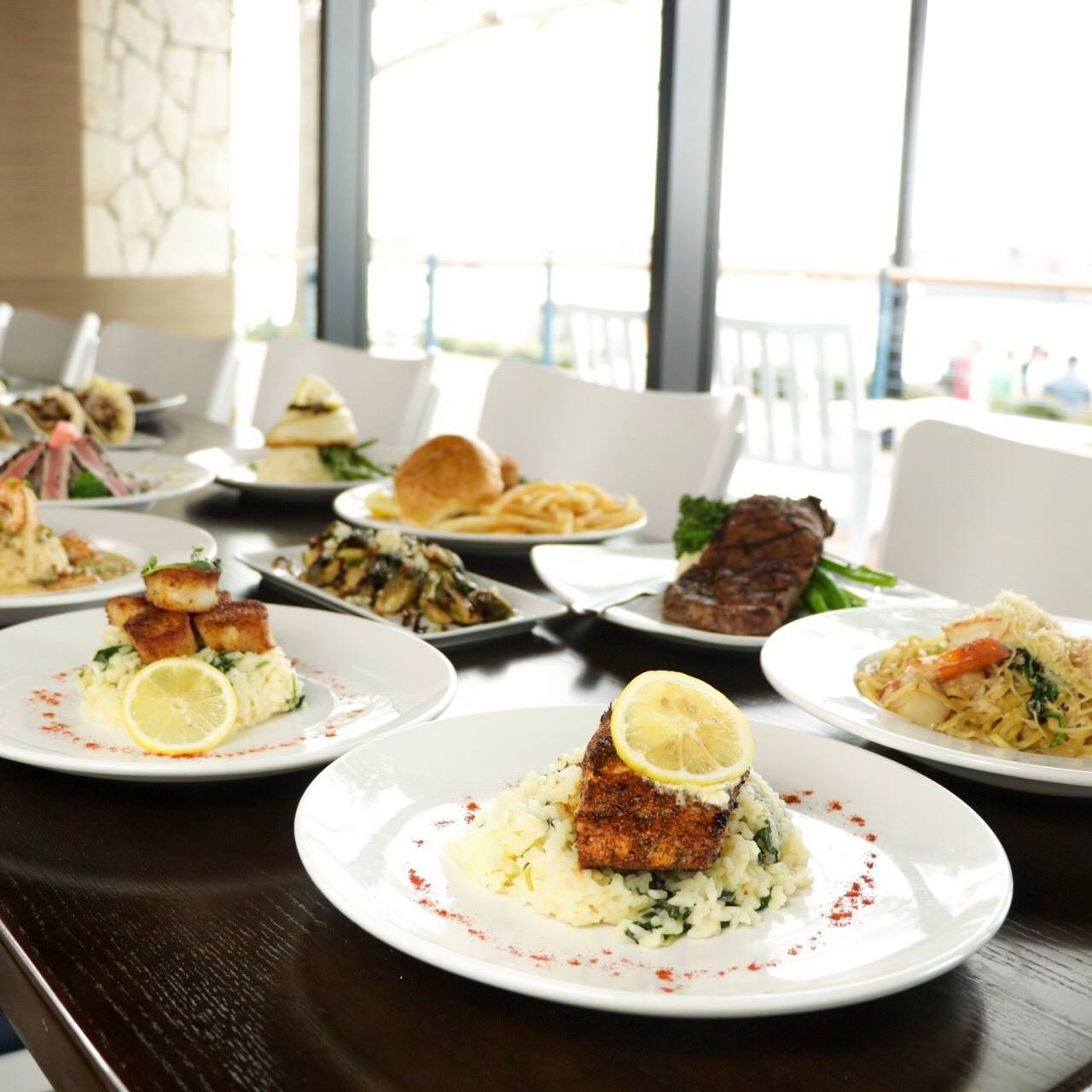 Seafood Meals at Stripers Restaurant with a view