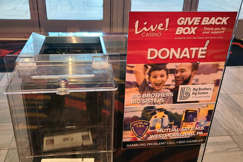 Live! Casino Give-Back Donation Box Program