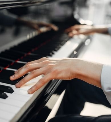 Stock Image of Man Playing Piano