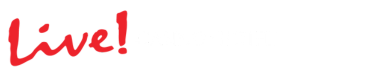 Live Casino and Hotel Horizontal logo in Red and White