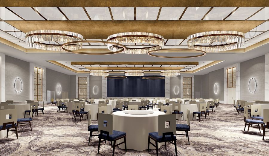 Rendering of the ballroom space inside Live Louisiana