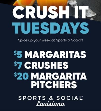 photo promoting crush it tuesdays at sports & social