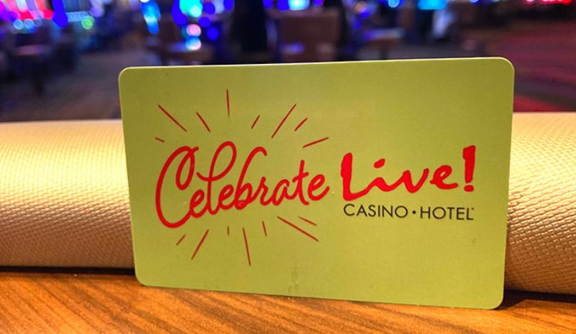 image of a green Live! gift card that reads "Celebrate Live! Casino + Hotel"