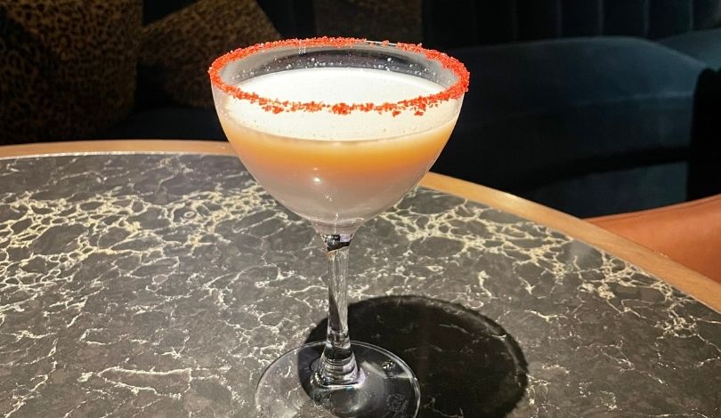 image of a martini in a martini glass at the prime rib