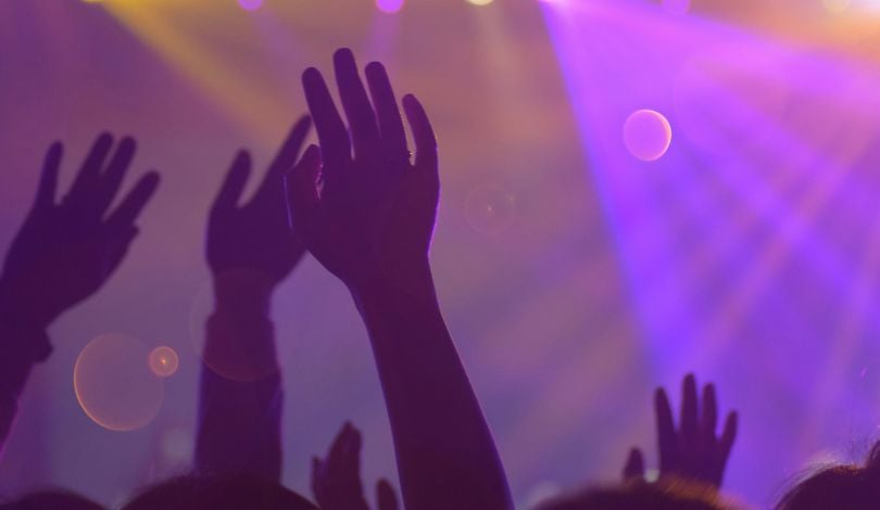 hands in the air at party