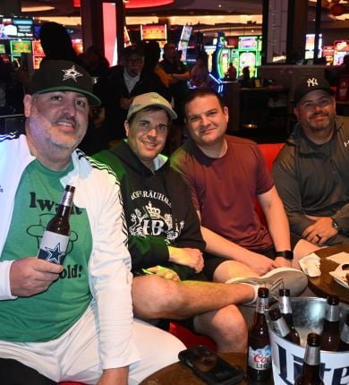 image of 4 guys hanging out at sports & social louisiana