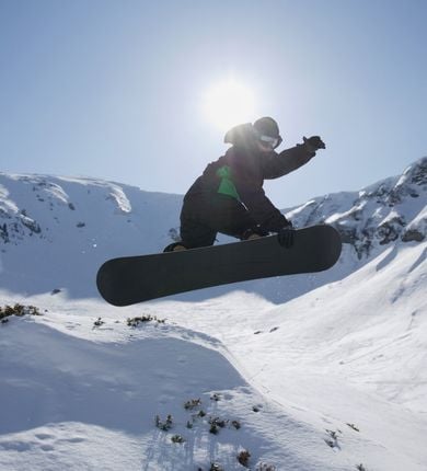 image of a snowboarder