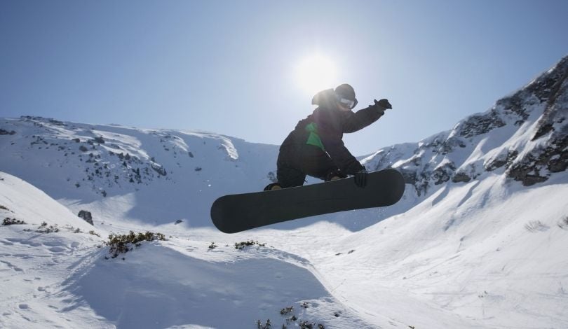 image of a snowboarder
