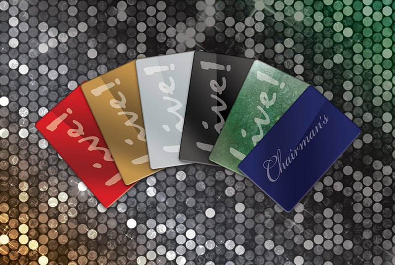 Live! Rewards Card Tier Fan On Sequins