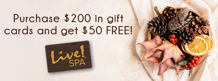 spa fall gift card