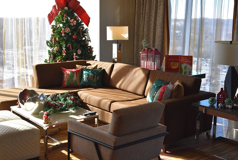 decorated hotel room