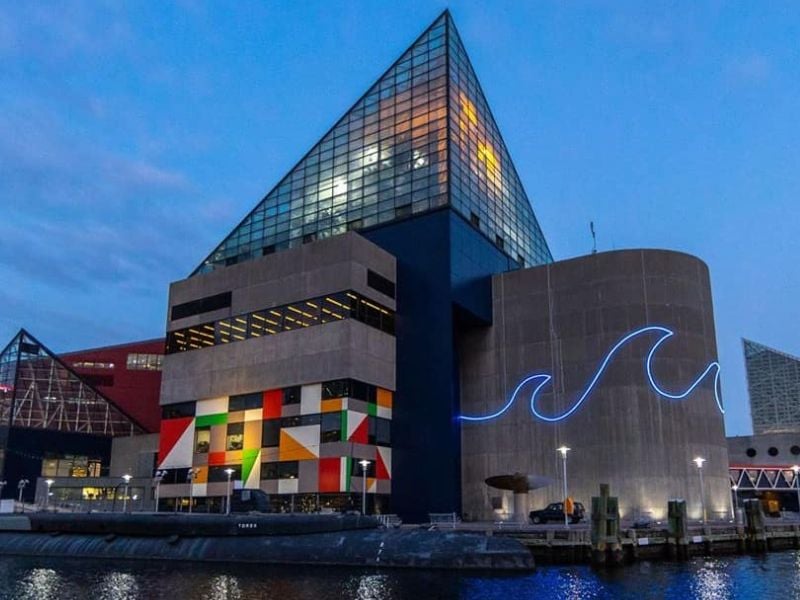 Exterior image of the National Aquarium in Baltimore MD