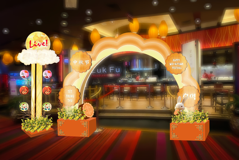 arch decoration for mid autumn festival