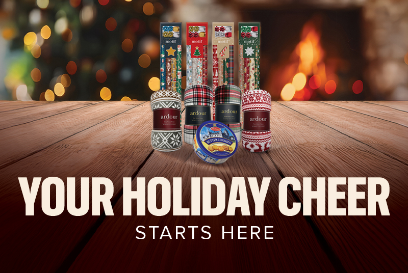 wrapping paper and blankets