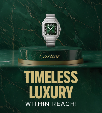 silver Cartier watch