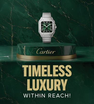 silver Cartier watch