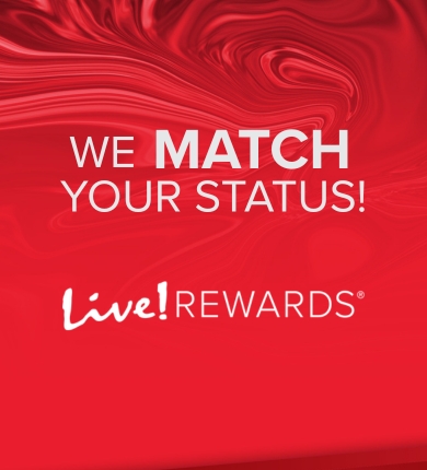 Tier Match with red background and Live! Rewards logo