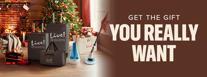 brown background with christmas tree and presents in the corner