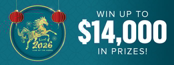 blue year of the horse background and logo