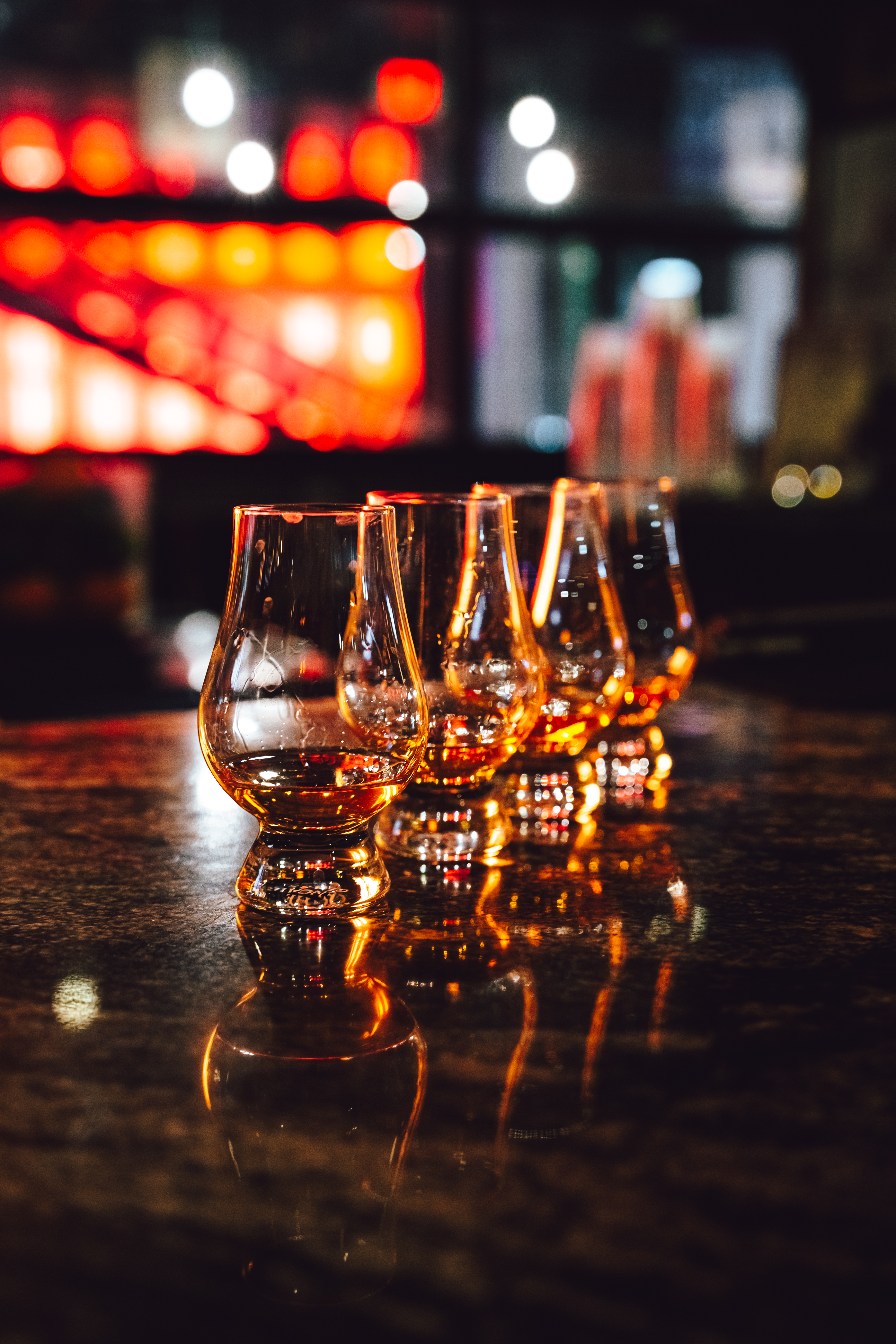 Bourbon Flight from Guy Fieri's Smokehouse in Louisville, Kentucky