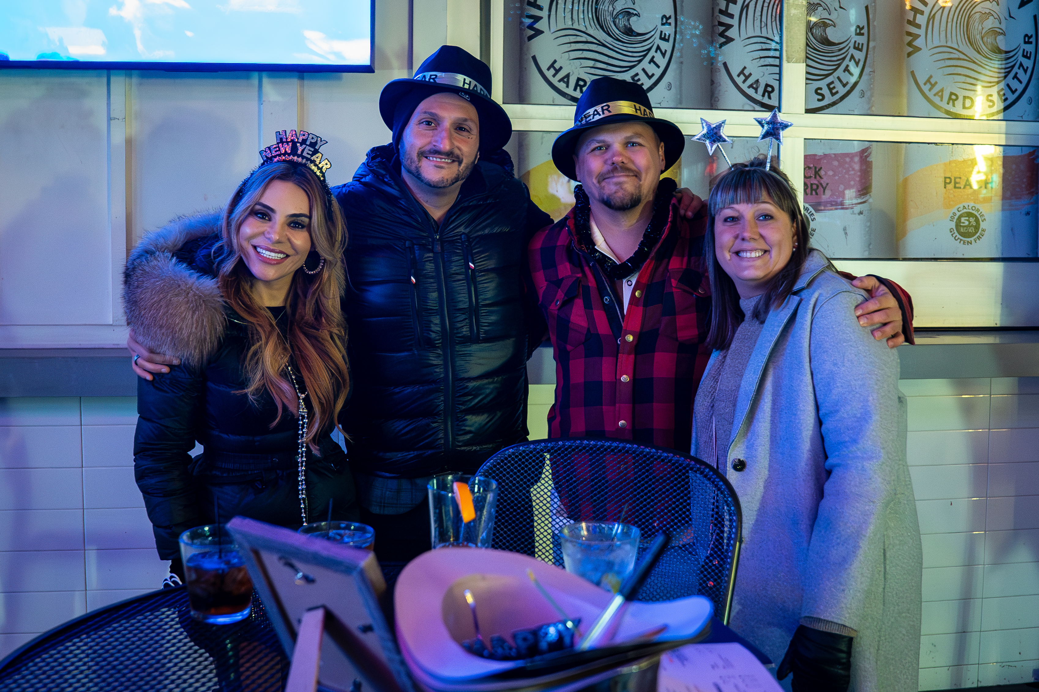 A group of friends at NYE Live!