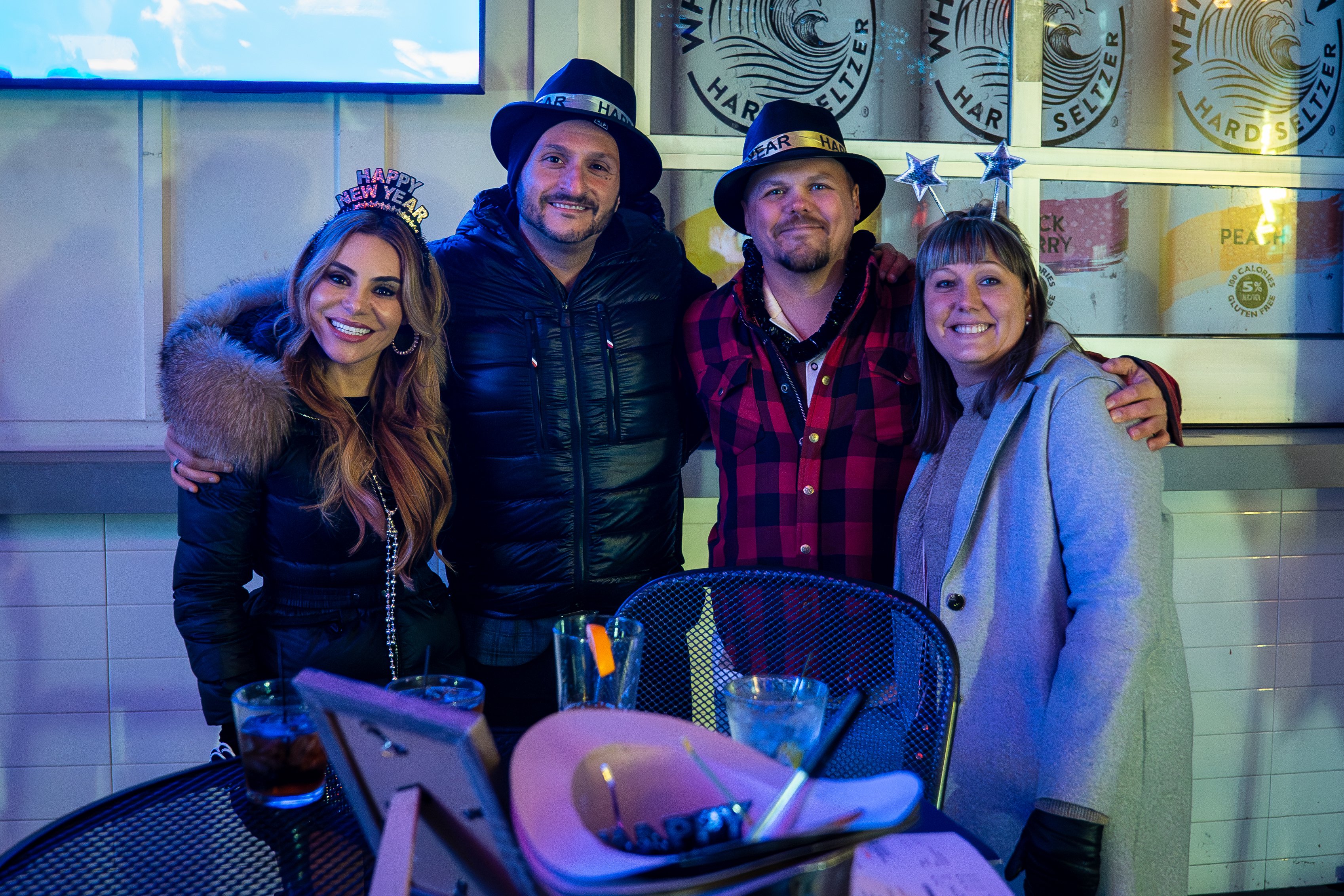 A group of friends at NYE Live!