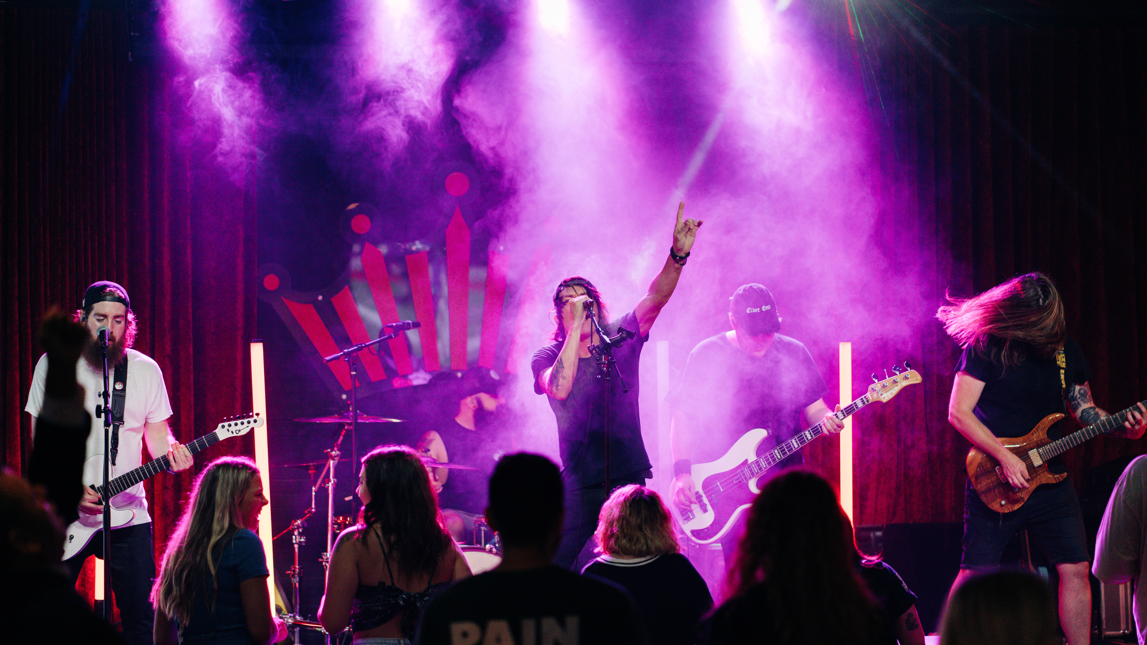 Danger Party playing live show in Crown Hall