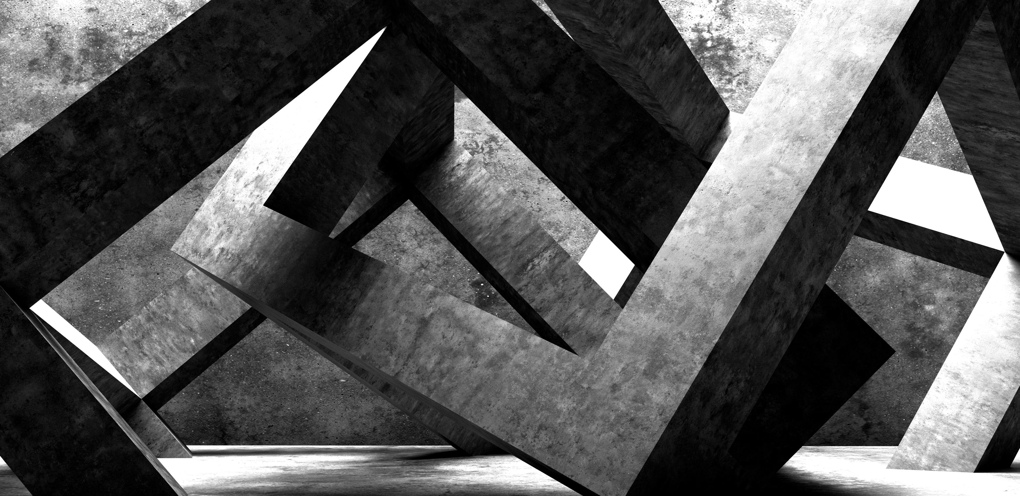 Abstract square shape architecture.
