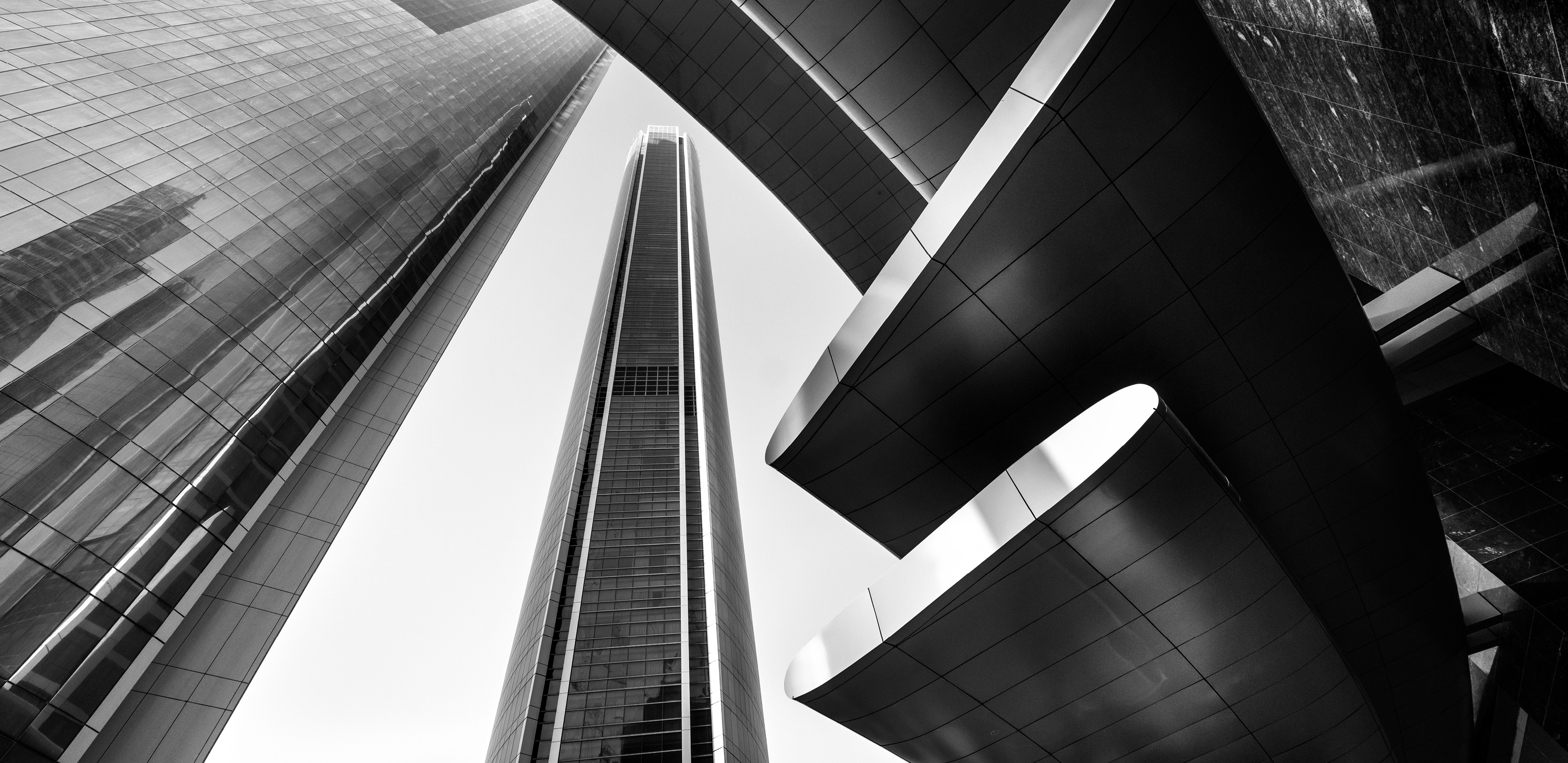 Low angle view of a modern office building