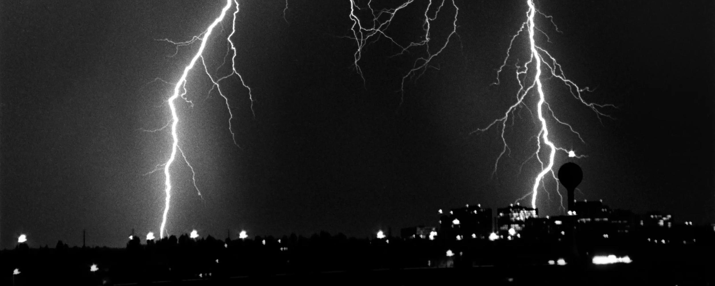 Close up of lightning bolts