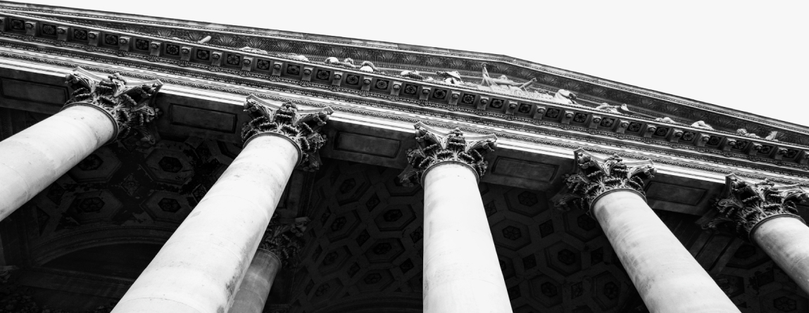 Close up of building columns